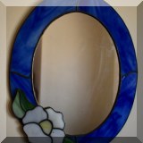 DM04. Mirror with stained glass frame.